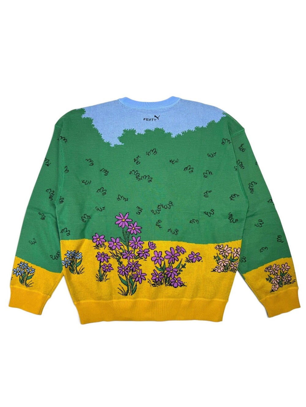 FENTY x PUMA Smurfs Oversized Knit Sweater $190 Rihanna Smurfette Size MEDIUM M - Picture 4 of 9